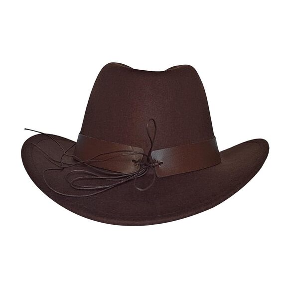 9792 Classic Western Cowboy Cap For Men Womens Wide Brim Fedora Cowgirl Hat main image 8